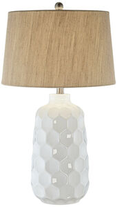 Honeycomb 29 inch 150 watt White Table Lamp Portable Light