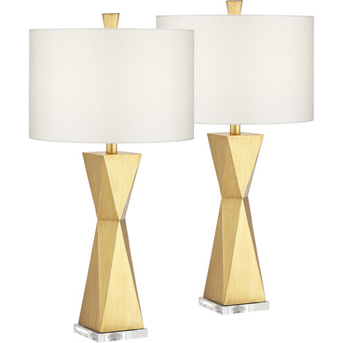 Kalso 30 inch 150 watt Brushed Gold Table Lamps Portable Light, Set of 2