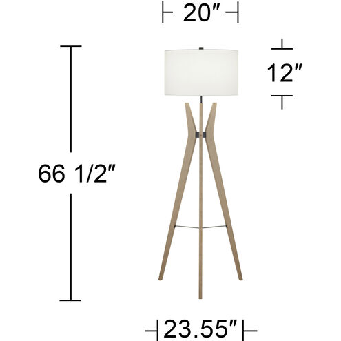 Woodside 66.5 inch 150.00 watt White Oak Floor Lamp Portable Light