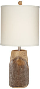 Scarlet Oak 28 inch 150 watt Brown Wood Tone Table Lamp Portable Light