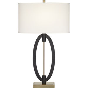 Crescent 32 inch 100.00 watt Black Table Lamp Portable Light