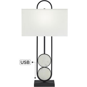 Eleanor 32.12 inch 100.00 watt Black Table Lamp Portable Light