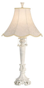 Chateau De Bordeaux 32 inch 100.00 watt Distressed White Table Lamp Portable Light