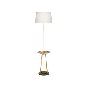 Richmond 66 inch 150.00 watt Antique Brass Plated Floor Lamp Portable Light, with Tray and USB Port