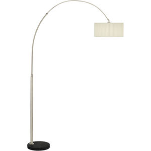 Adelena 92 inch 150.00 watt Brushed Nickel and Brushed Steel Arc Floor Lamp Portable Light