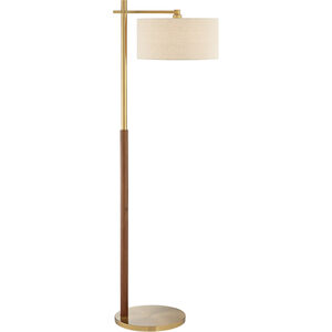Broadway 67 inch 150 watt Antique Brass Floor Lamp Portable Light