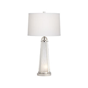 Park View 29 inch 100.00 watt White Table Lamp Portable Light, with Nightlight