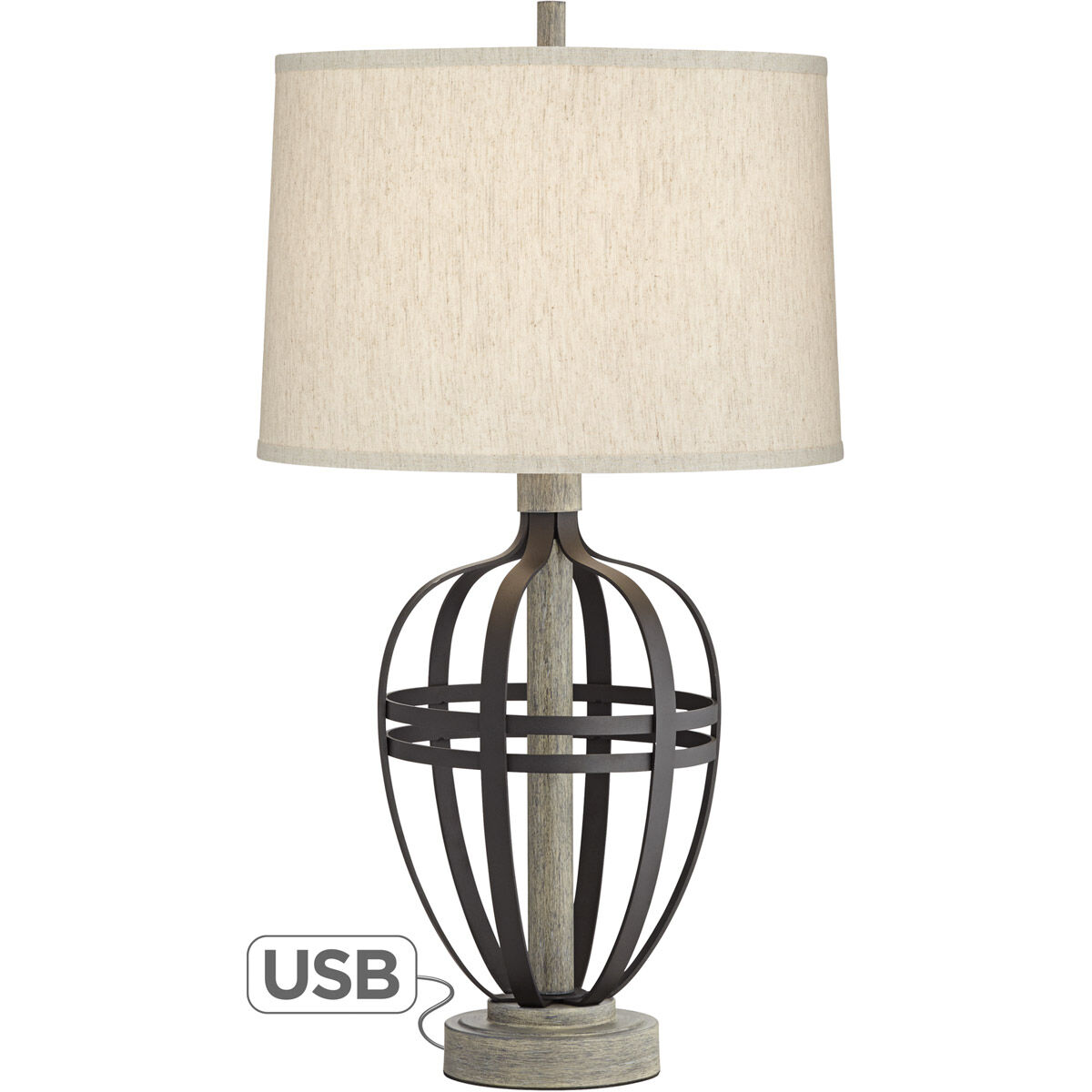 30 inch table lamp clearance with usb port