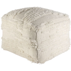 Apache 20 inch Cream Pouf, Rectangle
