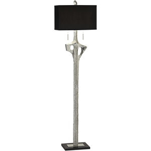 Ammon 66.75 inch 60.00 watt Silver Leaf Floor Lamp Portable Light