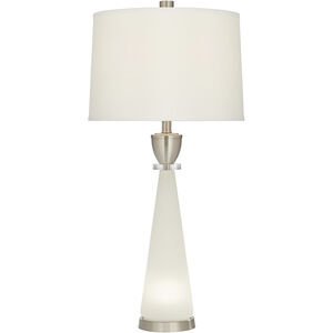Hayley 32.5 inch 150.00 watt White Table Lamp Portable Light, with Nightlight