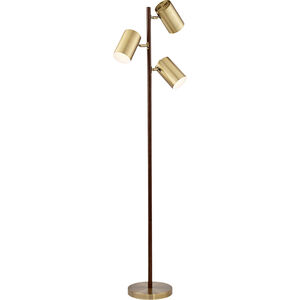 Donatello 64 inch 40.00 watt Walnut finished wood Floor Lamp Portable Light