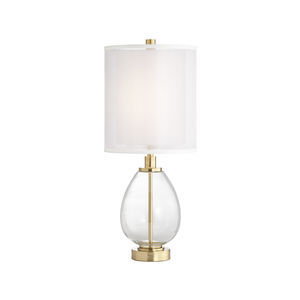 Sophie 29 inch 75 watt Gold Table Lamp Portable Light, with USB