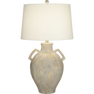 Poway 29.5 inch 150.00 watt Creme with Gold Table Lamp Portable Light