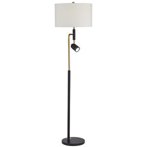 Holmes 72 inch 150.00 watt Matte Black Powder Coat Floor Lamp Portable Light, with Reading Light